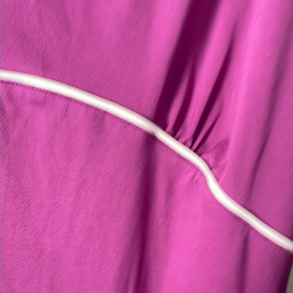 Purple Chemise with Scoop Neckline and White Trim - Picture 3 of 5